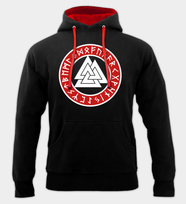 Moletom com capuz Valknut Rúnico