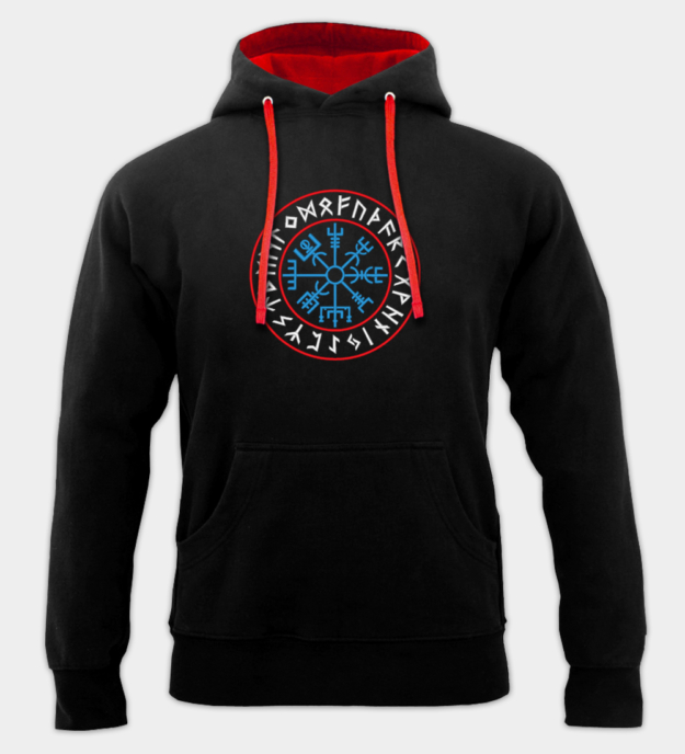 Moletom com capuz bordado Vegvisir
